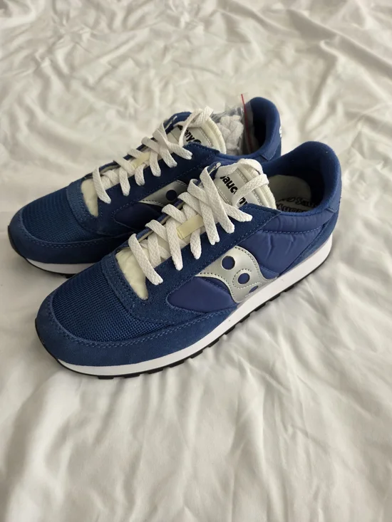 Saucony Blue Retro Runner Sneakers NWOB Sz 10 - Picture 1 of 6